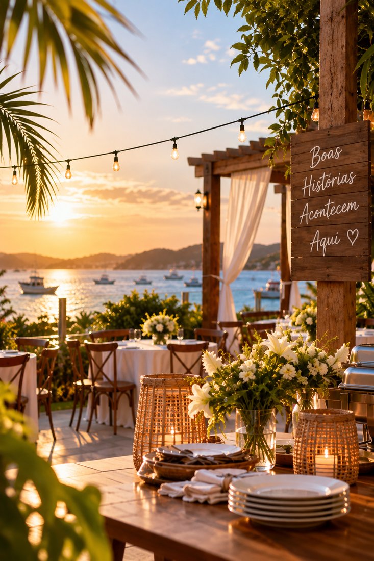 Espaço de eventos da Pousada Caminho do Mar