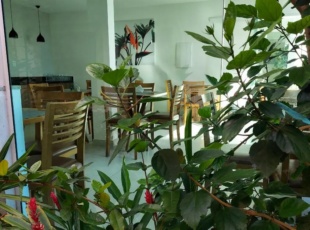 Área de refeições da pousada